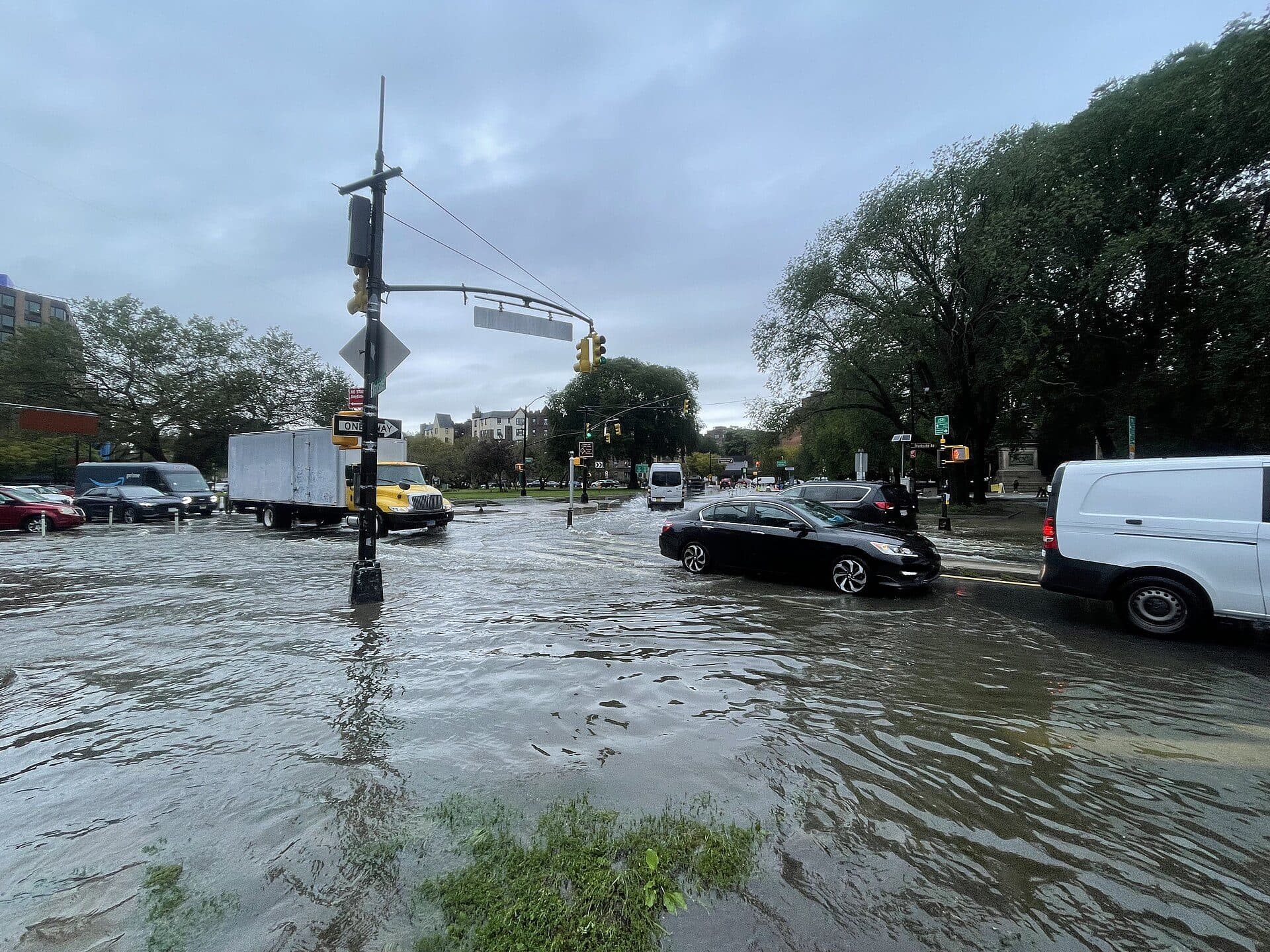 September 29, 2023 NYC flash floods in Flatbush Brooklyn near Prospect Park