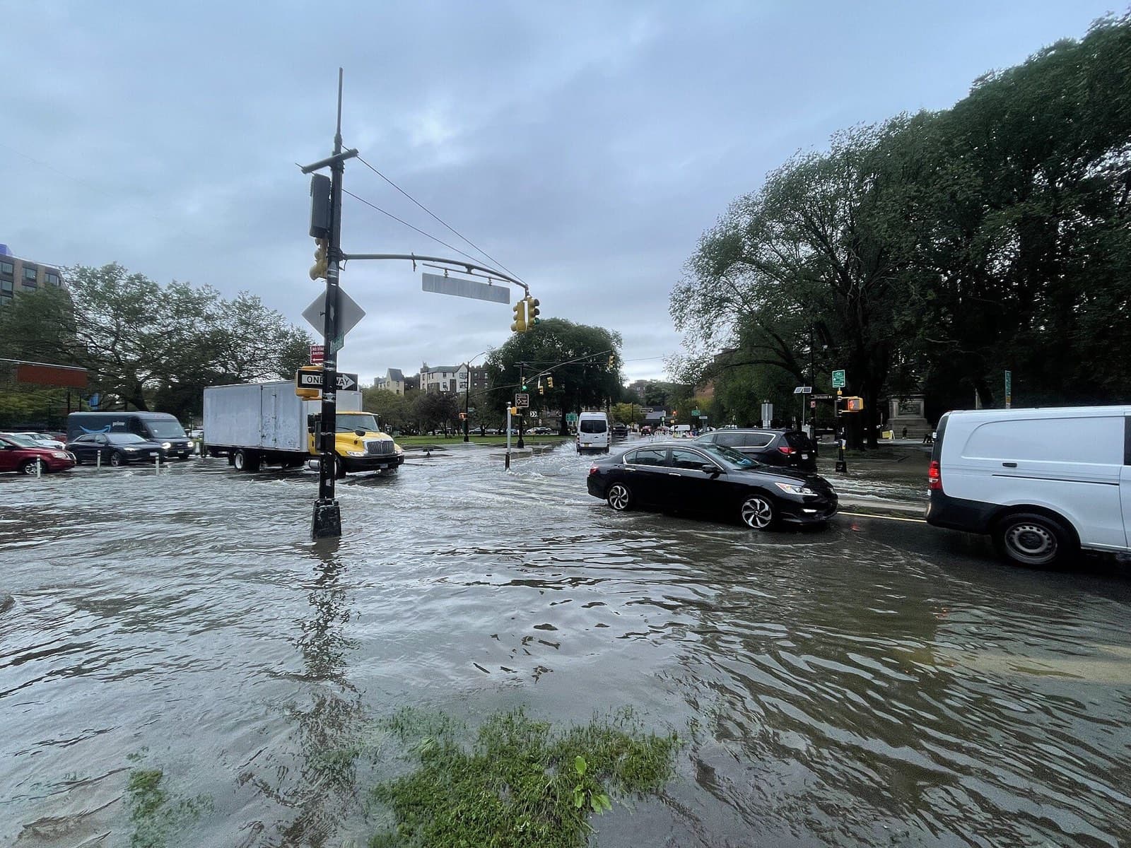 September 29, 2023 NYC flash floods in Flatbush Brooklyn near Prospect Park